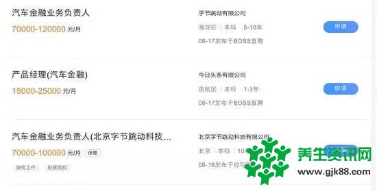 今日头条手握流量又进军汽车金融 年薪百万各岗